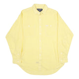 POLO SPORT RALPH LAUREN Mens Yellow Cotton Shirt L Classic Button Down Casual