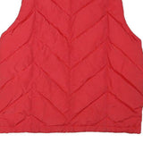 TOMMY HILFIGER Womens Red Sleeveless Quilted Jacket L Polyester Blend Zip Casual