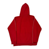 Vintage Adidas Football Hoodie - Large Red Cotton