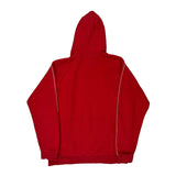 Adidas Football Hoodie - Large Red Cotton