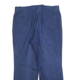 Womens Relaxed Blue Denim Jeans W38 L30 Cotton Blend Zip Pockets