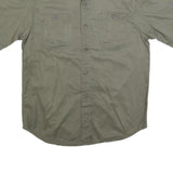 DULUTH Mens Green Casual Shirt M Cotton Blend Short Sleeve Button Pockets