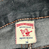 True Religion Contrast Stitch Jeans - 38W 31L Gray Cotton