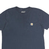 CARHARTT Womens Blue Pocket T-Shirt L Short Sleeve Crew Neck Classic Cotton