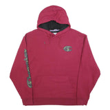 CHAMPION Mens Maroon Hoodie XL Camo Print Logo Pullover Casual Cotton Blend
