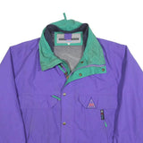 SOS Mens Purple & Green Zip Jacket M Polyester Blend Casual Outdoor Coat