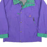 SOS Mens Purple & Green Zip Jacket M Polyester Blend Casual Outdoor Coat