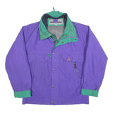 SOS Mens Purple & Green Zip Jacket M Polyester Blend Casual Outdoor Coat