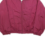 Mens Red Casual Zip Jacket 2XL Polyester Blend Plain Lightweight Outerwear