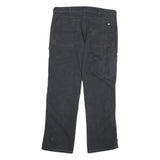 DICKIES Mens Cotton Blend Black Regular Fit Straight Leg Trousers W36 L32