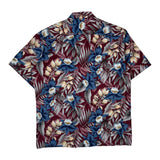Hawaii Blues Floral Hawaiian Shirt - Large Multicoloured Cotton