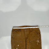 Carhartt Double Knee Carpenter Trousers - 32W 28L Brown Cotton