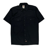 Dickies Short Sleeve Shirt - Small Black Polyester Blend