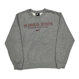 Nike College Sweatshirt - Small Gray Cotton