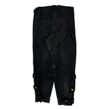 Barbour Double Knee Cargo Pants - 32W 30L Black Cotton
