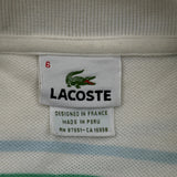 Lacoste Striped Polo Shirt - XL Green Cotton