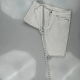 511 Levis Denim Shorts - 34W 10L White Cotton