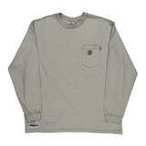 Carhartt Long Sleeve T-Shirt - 2XL Gray Cotton