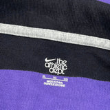 Nike Striped Polo Shirt - XL Purple Cotton