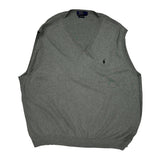 Polo By Ralph Lauren Sweater Vest - 4XL Gray Cotton