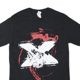 GILDAN Mens Black Mechanic X Graphic T-Shirt M Short Sleeve Crew Neck