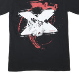 GILDAN Mens Black Mechanic X Graphic T-Shirt M Short Sleeve Crew Neck