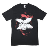 GILDAN Mens Black Mechanic X Graphic T-Shirt M Short Sleeve Crew Neck