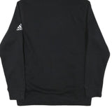 ADIDAS Womens Black Moco Juniors Pullover Hoodie M Cotton Blend Graphic