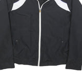 CHAMPION Womens Black & White Athletic Jacket M Polyester Blend Zip Plain