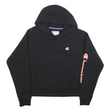 CHAMPION Womens Black Hoodie M Pullover Cotton Blend Casual Streetwear