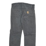 CARHARTT Mens Cotton Blend Grey Regular Straight Trousers W32 L32 Workwear