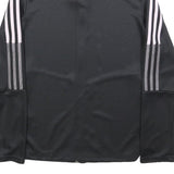 ADIDAS Womens Black & Pink Track Jacket S Polyester Zip Athletic Sportswear