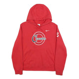 NIKE Mens Red Cascades Pullover Hoodie L Soft Cotton Blend Sports Sweatshirt
