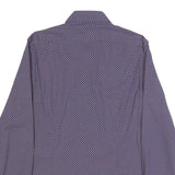 CALVIN KLEIN Mens Blue & Pink Patterned Shirt S Cotton Blend Formal Long Sleeve