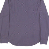 CALVIN KLEIN Mens Blue & Pink Patterned Shirt S Cotton Blend Formal Long Sleeve