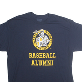 GILDAN Mens Navy Blue Marian University Knights Baseball Alumni T-Shirt XL Short