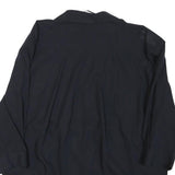 ZARA Womens Navy Basic Top Long Sleeve Collar Shirt M Lightweight