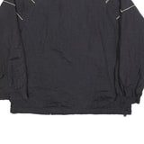 EVR Womens Black Nylon Zip Jacket M Printed Pattern Casual Lightweight Outerwear