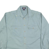 BOATYARD BASICS Mens Blue Cotton Casual Shirt L Lightweight Button-Up Pocket