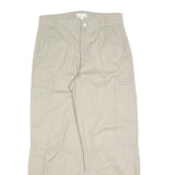 H&M Womens Cotton Blend Beige Regular Fit Cargo Trousers W30 L30 Casual Utility