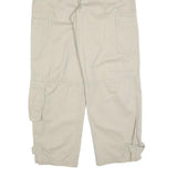 H&M Womens Cotton Blend Beige Regular Fit Cargo Trousers W30 L30 Casual Utility