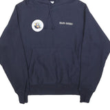 CHAMPION REVERSE WEAVE Mens Navy Hack Squad Pullover Hoodie S Cotton Blend