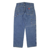 DICKIES Womens Blue Regular Fit Straight Leg Denim Jeans W32 L30 Workwear