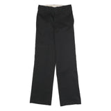 DICKIES Mens Polyester Blend Black Classic Straight Trousers W28 L32 Workwear