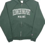 CHAMPION Mens Green Kennebunkport Maine Full Zip Hoodie M Cotton Blend
