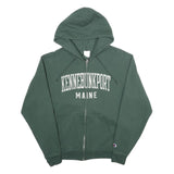 CHAMPION Mens Green Kennebunkport Maine Full Zip Hoodie M Cotton Blend