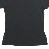 ADIDAS Womens Black Graphic T-Shirt UK 10 Short Sleeve Crew Neck Logo