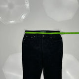 Ralph Lauren Petite Cord Trousers - 31″ Waist Black Cotton