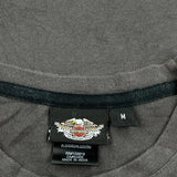 Motorcycle Harley Davidson Graphic T-Shirt - Medium Gray Cotton