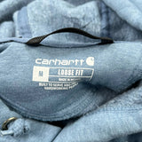 Carhartt Spellout Hoodie - Medium Blue Cotton